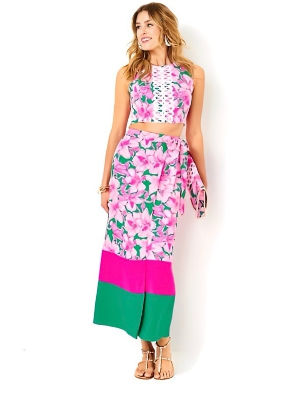 Lilly Pulitzer NWT Leif Maxi Set in 
Hibiss Kiss Print Size 6